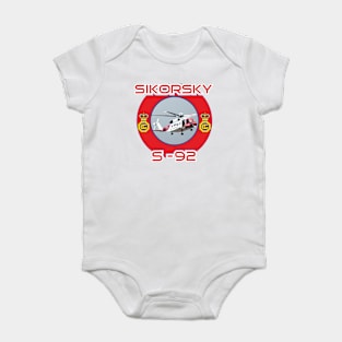 UK Coastguard Helicopter, Sikorsky S-92 Baby Bodysuit